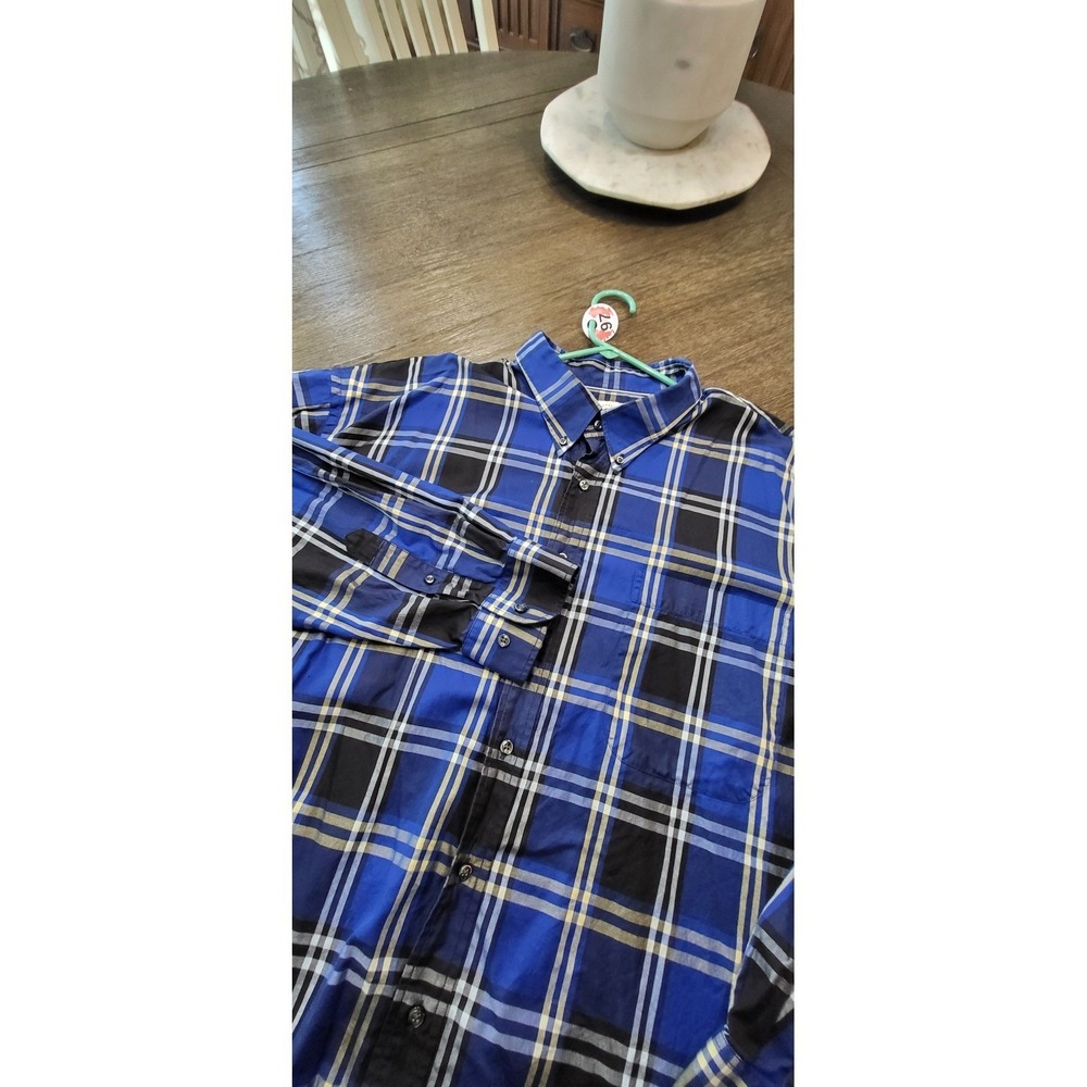 #97 4XL CUTTER AND BUCK LONG SLEEVE FLANNEL CHECKERBOARD MINT CONDITION